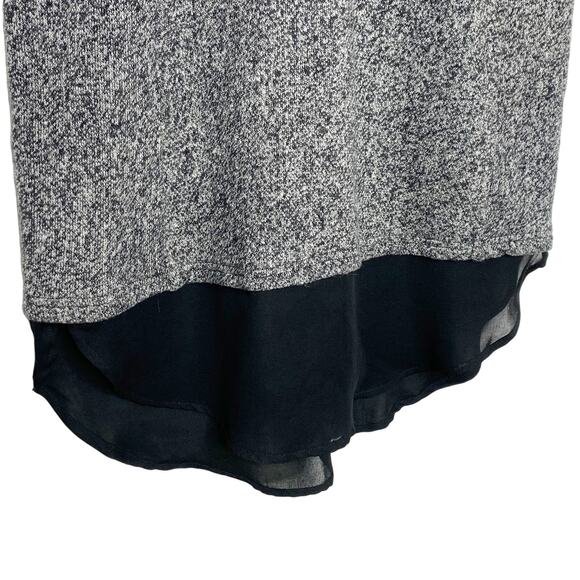 SHADES OF GREY Knee Length Sweater Dress Short Sleeve Crewneck Knit Gray Size S - Picture 4 of 9